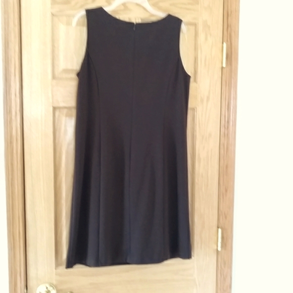 Sparkly Sleeveless Dress by Relativity - Dark Brown - 12 - Picture 13 of 15